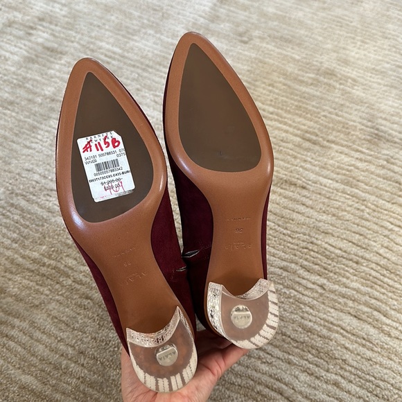 NWT Alaia Suede Plexi Heel Ankle Boots Size 36 - Picture 5 of 7